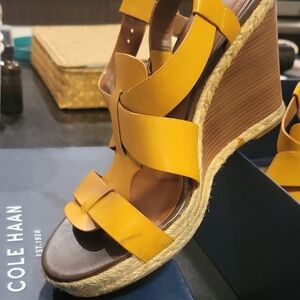 Cole Haan Women's Orange Wedge Sandals